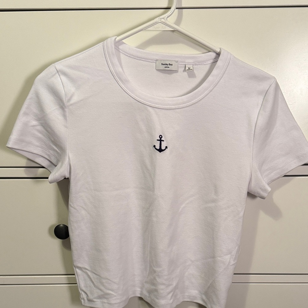 Aritzia Sunday Best White Short Sleeve Tee